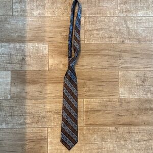 Stafford Blue and Brown Geometric Tie